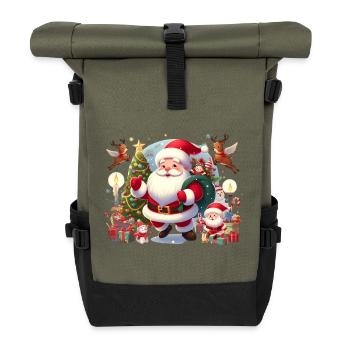 santa - Sac à dos roll top - olive/noir - Devant