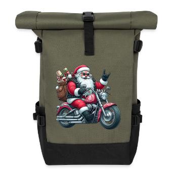 Santa Moto 5 - Rolltop Rucksack - Olive/Schwarz - Vorne