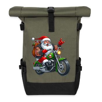 Santa Moto 2 - Rolltop Rucksack - Olive/Schwarz - Vorne