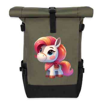 pony 4 - Roll Top Backpack - olive/black - Front
