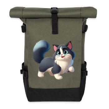 Ragdoll 12 - Rolltop Rucksack - Olive/Schwarz - Vorne