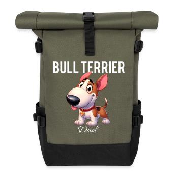 Bull Terrier Dad - Roll Top Backpack - olive/black - Front
