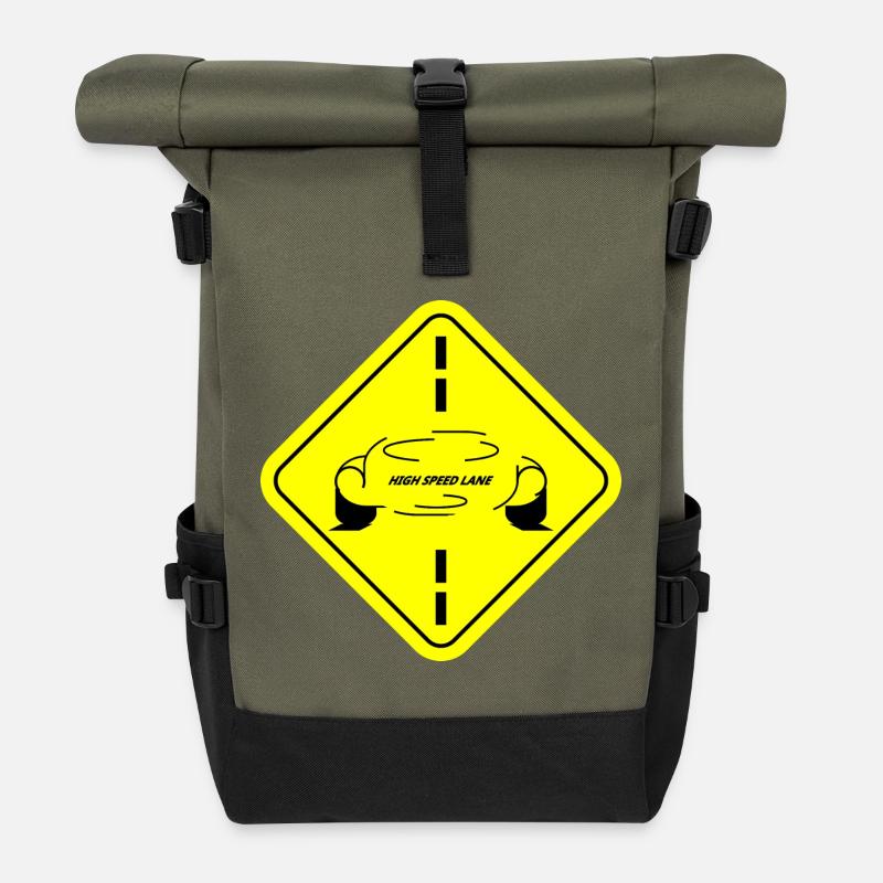 High Speed Lane - Roll Top Backpack - olive/black