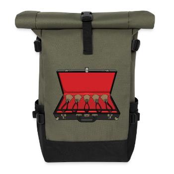 Clochettes Set de Transport Cas Vintage - Sac à dos roll top - olive/noir - Devant