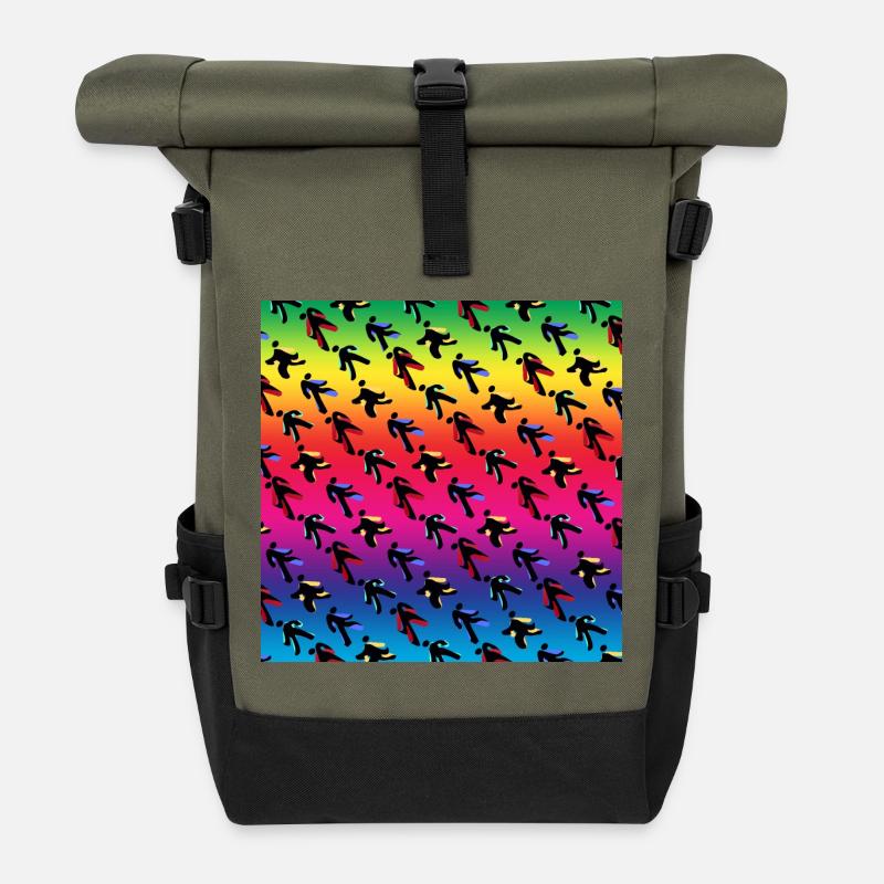 Danseurs - Sac Ă dos roll top - olive/noir