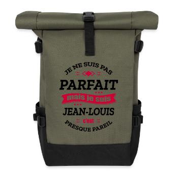 JEAN-LOUIS PARFAIT - PRENOM JEAN-LOUIS - Sac à dos roll top - olive/noir - Devant