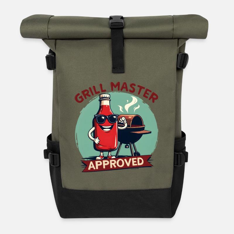 Grill Master Approved - Rolltop Rucksack - Olive/Schwarz