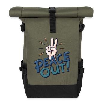 La paix à portée de main - Sac à dos roll top - olive/noir - Devant