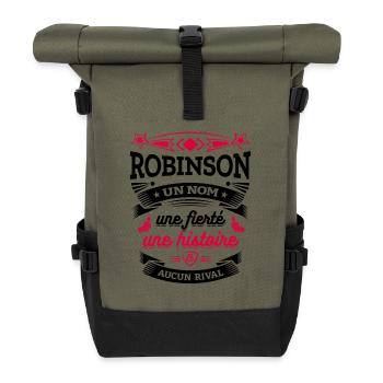 ROBINSON UN NOM UNE FIERTÉ AUCUN RIVAL - Sac à dos roll top - olive/noir - Devant