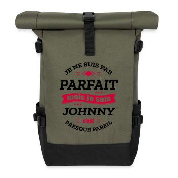 JOHNNY PARFAIT - PRENOM JOHNNY - Sac à dos roll top - olive/noir - Devant