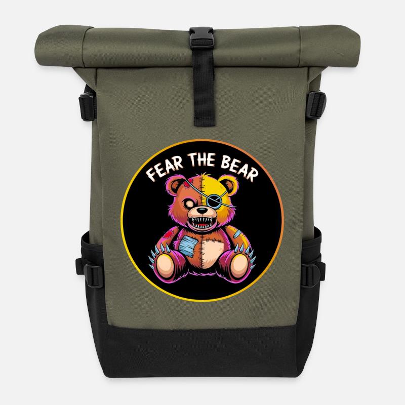 Craignez l’ours - Sac à dos roll top - olive/noir