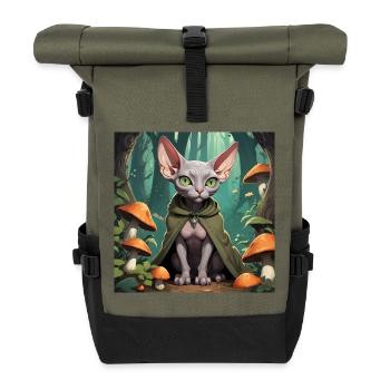 Goblin Sphynx - Rolltop Rucksack - Olive/Schwarz - Vorne