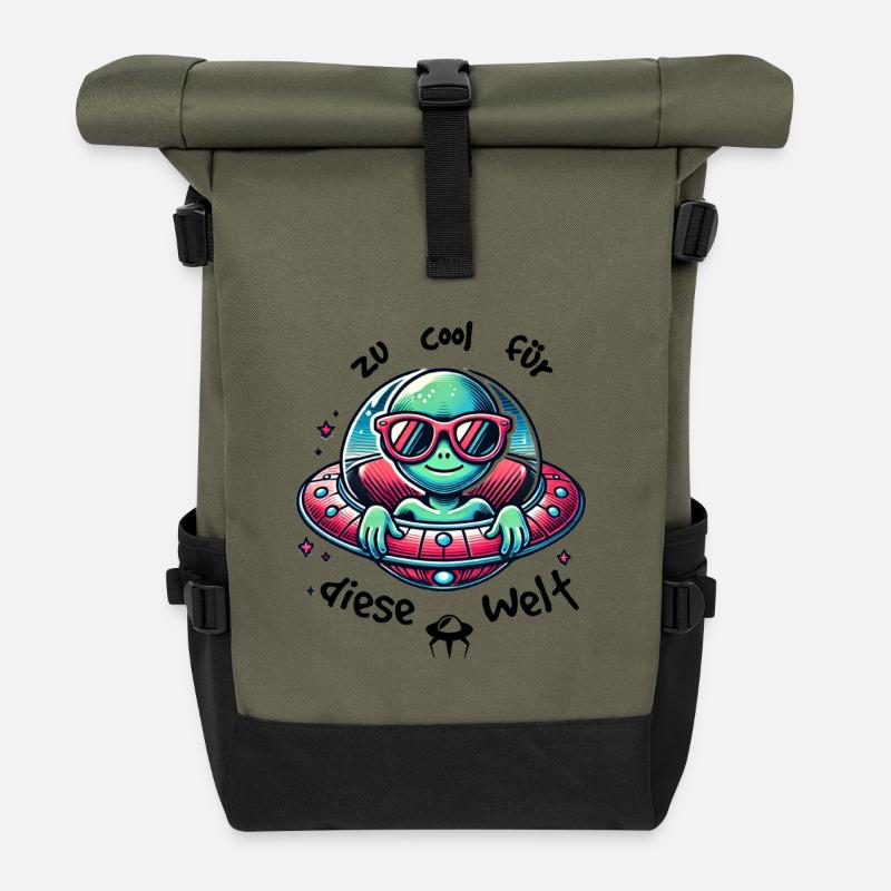 Trop cool pour ce monde - Sac à dos roll top - olive/noir