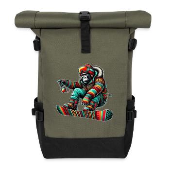 Gorilla Snowboard – King of the Mountain - Roll Top Backpack - olive/black - Front