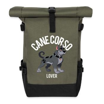 Cane Corso Lover 2 - Roll Top Backpack - olive/black - Front