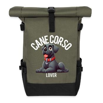 Cane Corso Lover - Roll Top Backpack - olive/black - Front