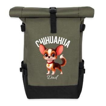 chihuahua dad - Sac à dos roll top - olive/noir - Devant
