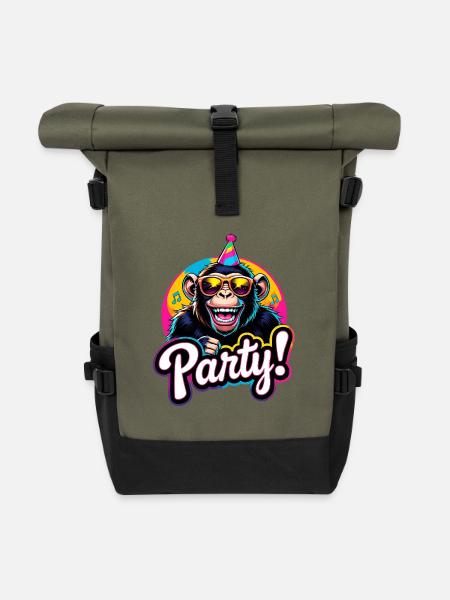 Party - Rolltop Rucksack - Olive/Schwarz