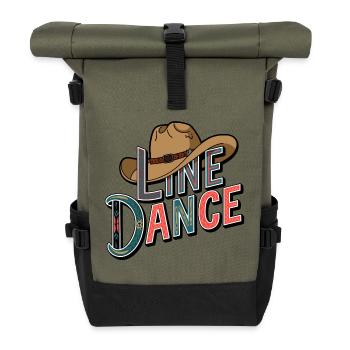 Line dancing my hobby - my passion - my thing - Roll Top Backpack - olive/black - Front