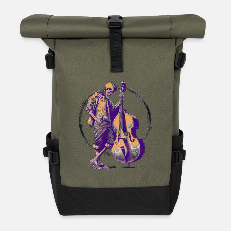 contrebasse Flatguy - Sac à dos roll top - olive/noir