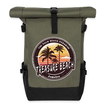Treasure Beach Jamaica Caribbean - Roll Top Backpack - olive/black - Front