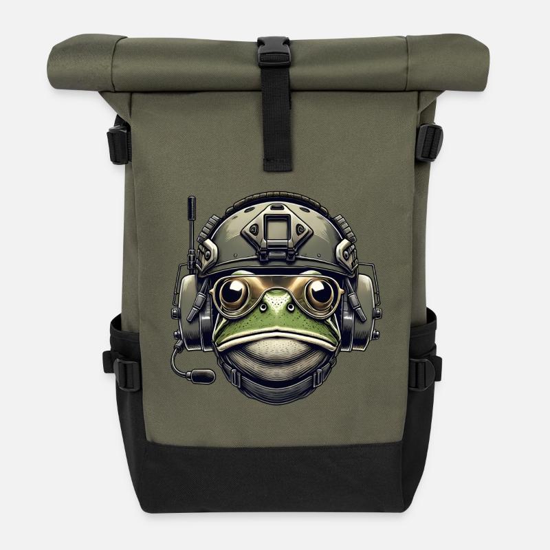 Military Frog - Roll Top Backpack - olive/black