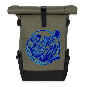 the little trumpeter - Roll Top Backpack - olive/black - Front
