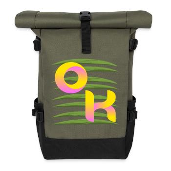 SOMMER PALMEN OK - Rolltop Rucksack - Olive/Schwarz - Vorne
