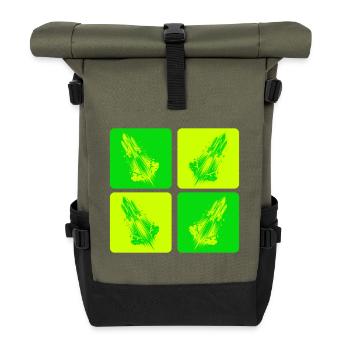 Space Space Design - Roll Top Backpack - olive/black - Front