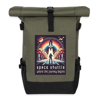 Navette spatiale - Le voyage commence - Sac à dos roll top - olive/noir - Devant