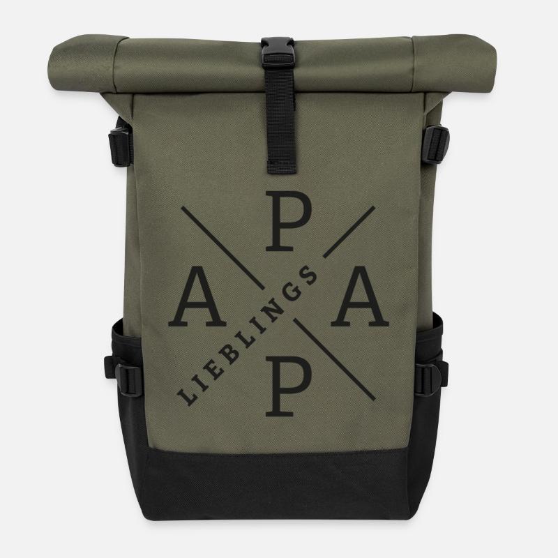 LieblingsPAPA - Rolltop Rucksack - Olive/Schwarz