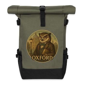 Professor Eule – Oxford Wisdom - Rolltop Rucksack - Olive/Schwarz - Vorne