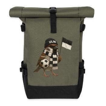 Ulmer Spatzen - Sac à dos roll top - olive/noir - Devant