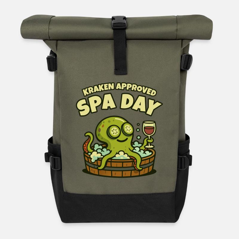 Kraken Spa-Tag - Rolltop Rucksack - Olive/Schwarz
