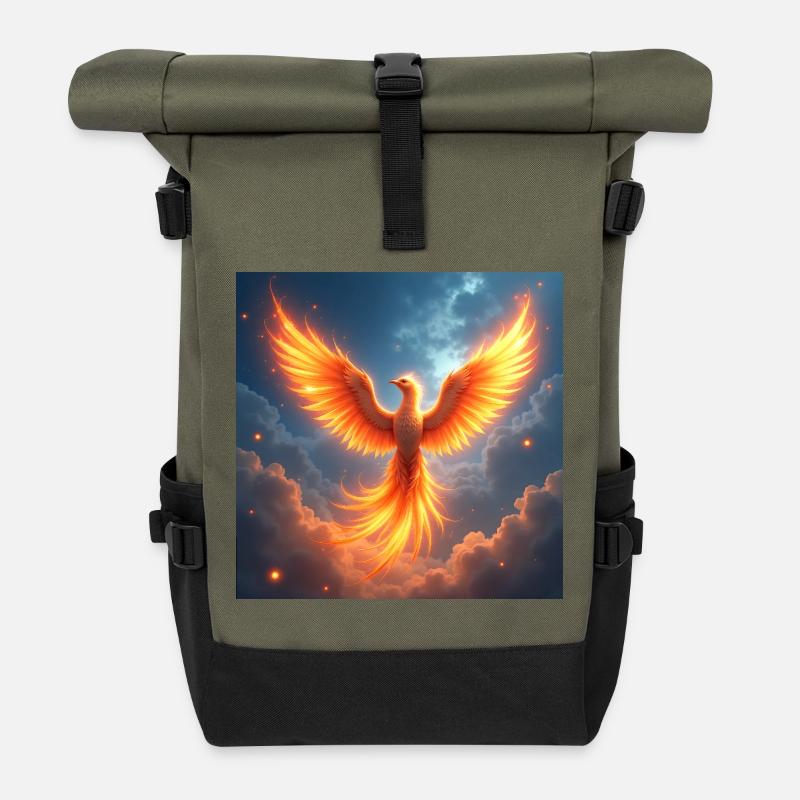 Power Animal Phoenix - Roll Top Backpack - olive/black