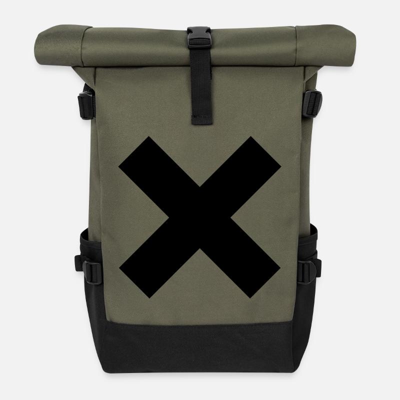 Croix - Sac à dos roll top - olive/noir