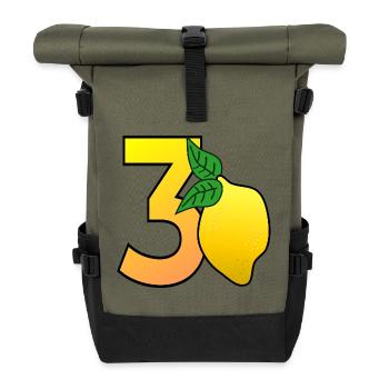 30th Birthday - Thirty - Roll Top Backpack - olive/black - Front