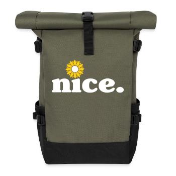 NICE - Roll Top Backpack - olive/black - Front