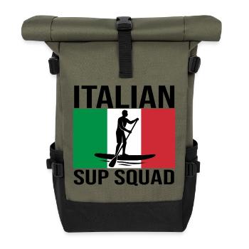 Italian SUP Crew Paddle Shirt - Roll Top Backpack - olive/black - Front