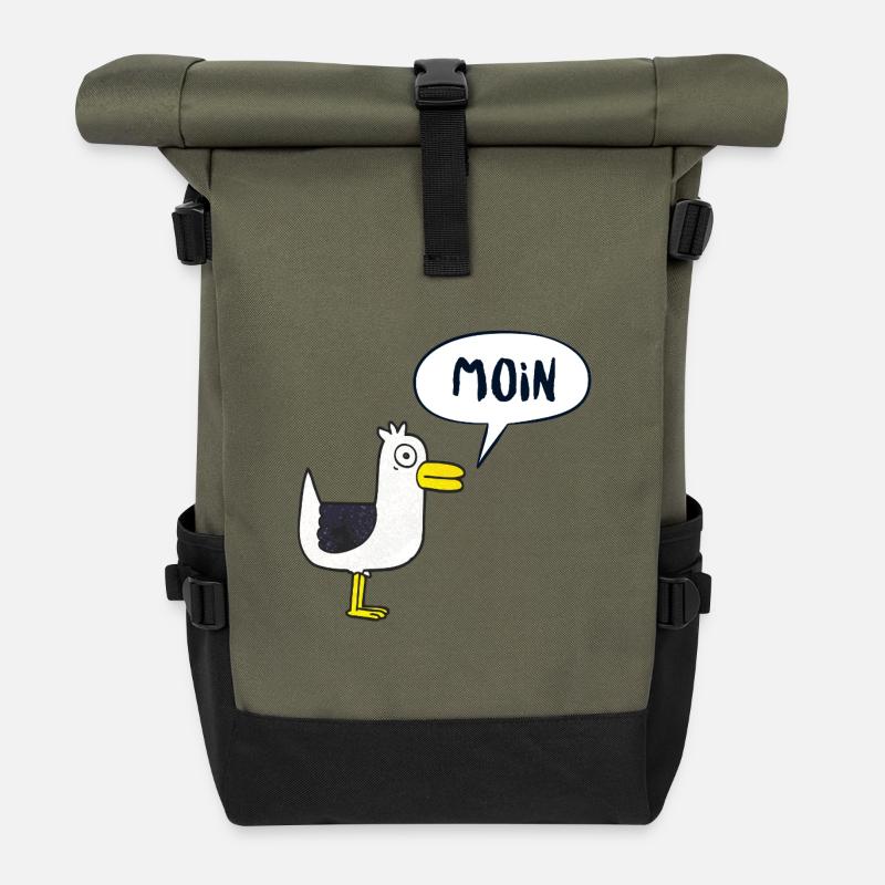 MOIN - Rolltop Rucksack - Olive/Schwarz