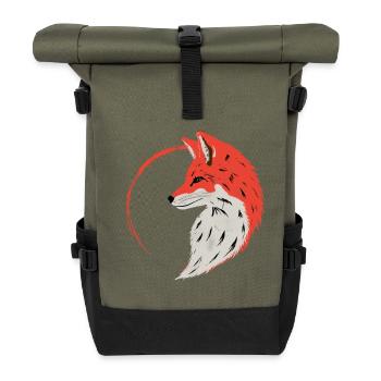 enso fox - Rolltop Rucksack - Olive/Schwarz - Vorne