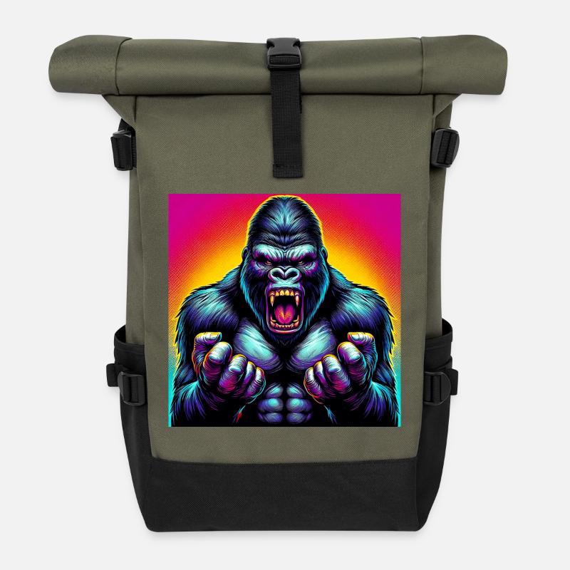Gorilla - Rolltop Rucksack - Olive/Schwarz