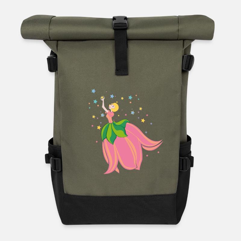 Conception de costumes de fées de conte de fées - Sac à dos roll top - olive/noir