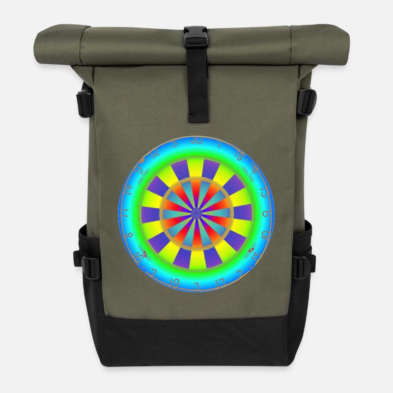 Jeu de fléchettes Arc-en-ciel - Sac à dos roll top - olive/noir
