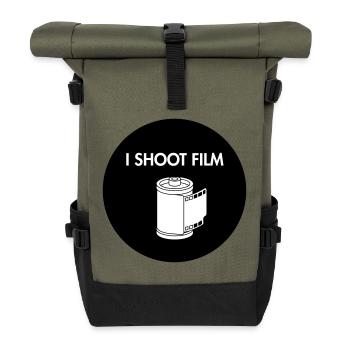 Ich drehe Filme - Rolltop Rucksack - Olive/Schwarz - Vorne