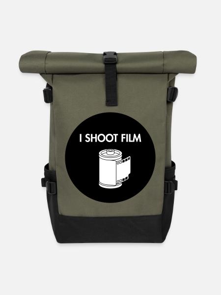 Ich drehe Filme - Rolltop Rucksack - Olive/Schwarz