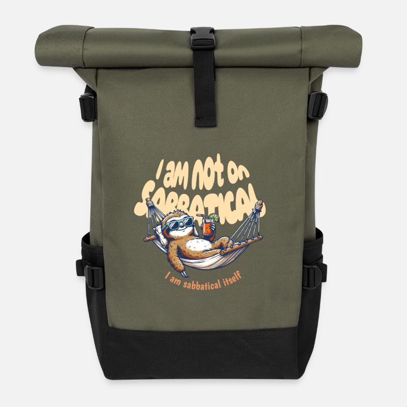 i am sabbatical - Rolltop Rucksack - Olive/Schwarz