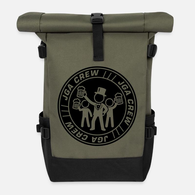 Jga Crew Junggesellenabschied - Rolltop Rucksack - Olive/Schwarz
