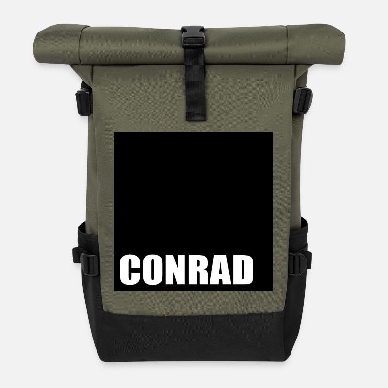 JUNGE VORNAME CONRAD - Rolltop Rucksack - Olive/Schwarz