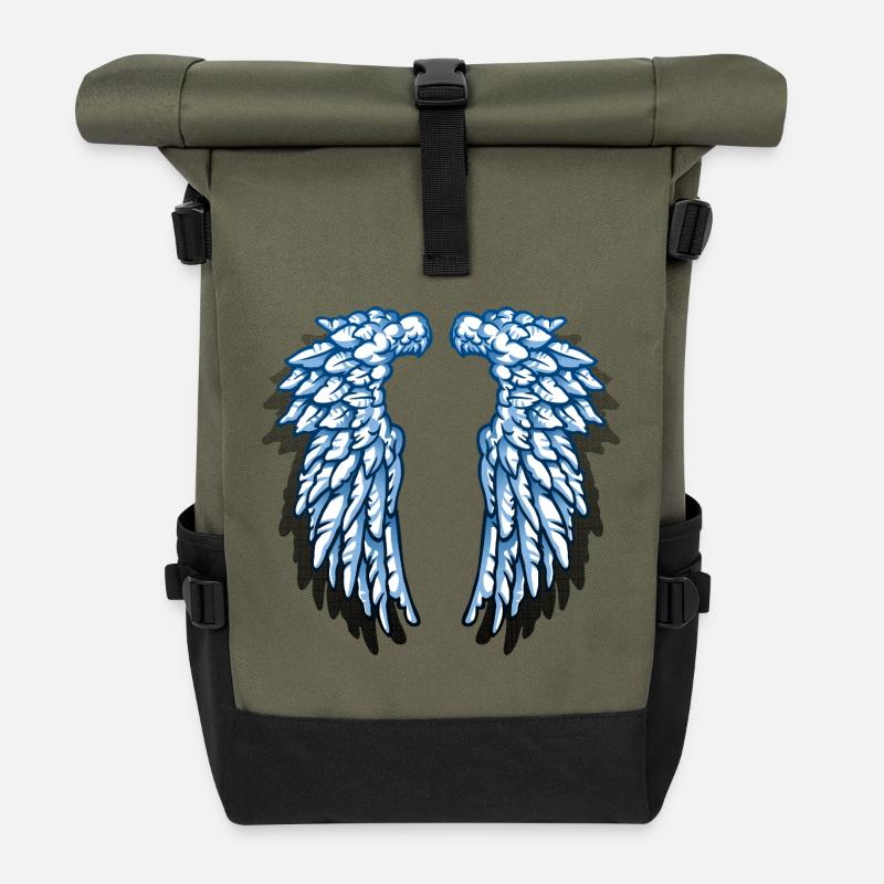 Engelsflügel - Rolltop Rucksack - Olive/Schwarz